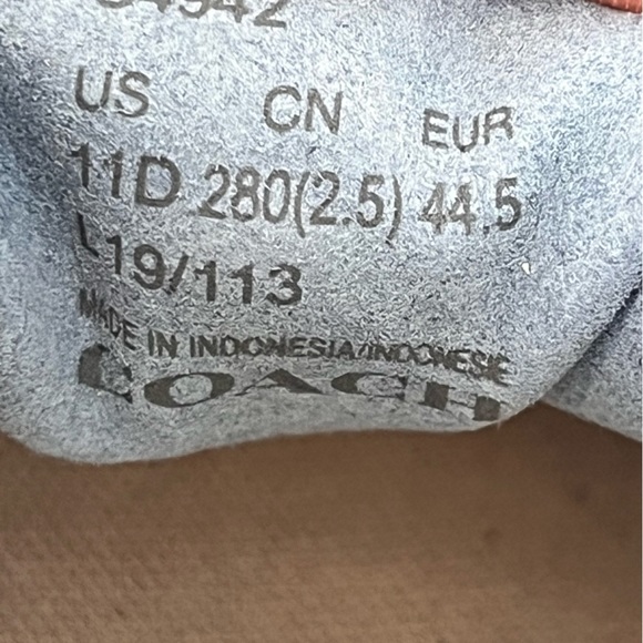 Coach Men’s Sneakers Size 11 CitySoL CLRBLK CRT Blue Suede Leather Lace-… - Picture 8 of 15